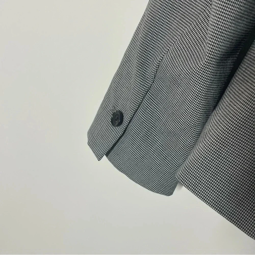 Zara Houndstooth Button Front Blazer Size 2